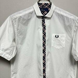 FRED PERRY Fred Perry shirt shirt collar attaching shirt white 