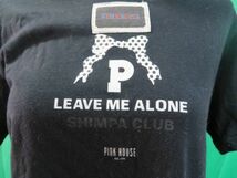 ピンクハウス PINKHOUSE 黒い半袖Tシャツ ワッペンとロゴ カネコイサオ 金子功 日本製 綿100％_画像5