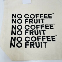 未使用品 FRUIT OF THE LOOM×NO COFFEE アイボリー トートバッグ メンズ レディース アウトドア コラボノーコーヒー フルーツオブザルーム_画像3