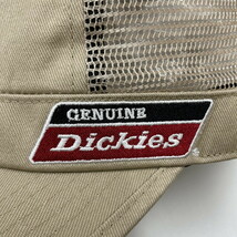 未使用品 Dickies ベージュ メッシュワークキャップ メンズレディース カジュアル アウトドアキャンプゴルフ タグ ロゴ刺繍 ディッキーズ_画像4