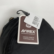 未使用品 AVIREX ブラック ワークキャップ ミリタリー メンズ タグ ロゴ刺繍 カジュアル アウトドア キャンプ アビレックス アヴィレックス_画像5
