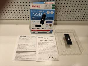 【中古品】BUFFALO ポータブルSSD 500GB SSD-PUTVB500U3-B Windows Mac Choromeデバイス対応