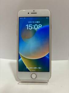 【ジャンク品】iPhone8 64GB ゴールド AU判定◯ simロック解除 バッテリー最大容量100％ 非純正バッテリ 非純正液晶【１円スタート】