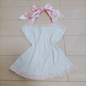 **.*Dear My Love**.* gloss . pink satin hand .. ribbon! ho ruta- ribbon white camisole frill race inner room wear . part shop put on 