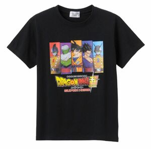 ドラゴンボール超 スーパーヒーロー Tシャツ 半袖 悟空 ベジータ ピッコロ ガンマ1号 ガンマ2号 ブラック 120cm 子供