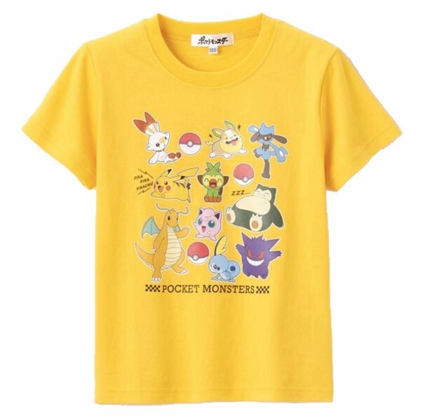 ポケモン 半袖 Tシャツ ヒバニー ワンパチ リオル ピカチュウ サルノリ カビゴン カイリュー プリン メッソン レッド 130