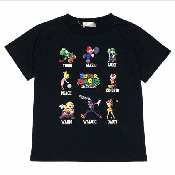 スーパーマリオ Tシャツ 半袖 マリオ ルイージ ヨッシー キノピオ ピーチ ワリオ ワルイージ デイジー 140 子供 キッズ