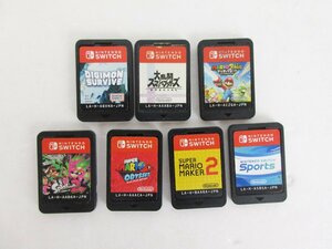 ジャンク品/ケース無し★ニンテンドースイッチ　ソフト7本セット　マリオメーカー2　他★未検品 【ゲ-638】