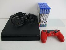 ジャンク品★PS4　本体（CUH-2000A）　ソフト5本 グランドセフトオートⅤ　他（Z指定）　セット★初期化済★動作未確認★現状品【ゲ-693】_画像1