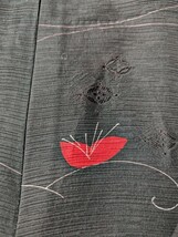 着物リメイク ブラウス　古布 正絹　小紋　黒地　チュニック　羽織→ブラウス_画像8