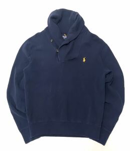  impact price![ fan expectation Classic model!][ Polo Ralph Lauren /po knee embroidery ] cotton material sweat shawl color [M/ navy blue ]I92