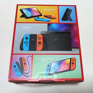 【新品未開封】Nintendo Switch 有機ELモデル Joy-Con (L) ネオンブルー / (R) ネオンレッド 任天堂 ニンテンドースイッチ 保護フィルム付の画像2