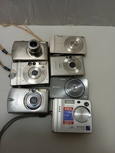 Canon IXY,SONY Cyber shot, Fujifilm FinePix digital camera junk 7 pcs together.