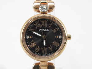 s60663-ap [ стоимость доставки 950 иен ] б/у VCITIZEN wicca Wicca tia luster коллекция ограниченная модель солнечный KP5-662-51YP наручные часы [155-240518]