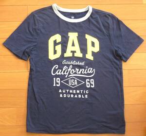 ☆-=￣03012、GAP、半袖Tシャツ、紺、サイズ140