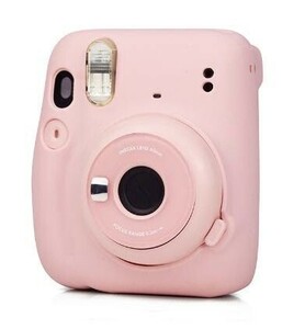 【迅速発送】チェキ　instax mini11　専用シリコンケース　ピンク