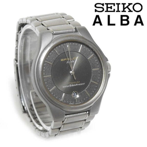 ■腕時計■SEIKO EPSILON ALBA V732-0100 QUARTZ 5気圧防水 チタニウム■