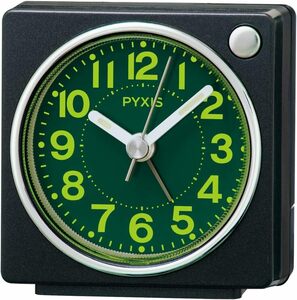 セイコークロック(Seiko Clock) 目覚まし時計 置き時計 アナログ 集光樹脂文字板 黒メタリック 65×64×38mm 