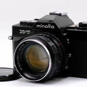 MINOLTA X-7 ブラック AUTO ROKKOR-PF 58mm F1.4 ミノルタ ロッコール フィルム一眼 単焦点