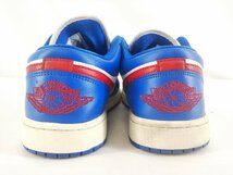 27.5cm NIKE WMNS AIR JORDAN 1 LOW ナイキ エアジョーダン 1 ロー エア ジョーダン ローカット 白 青 DC0774-416_画像3