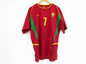 Nike nike 00 лет португальская сборная Figo XL Size Lewis Figo Uniform Uniform Number 7 00s Game Rube Soccer ★ 100380