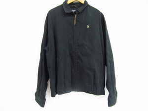 Polo ポロ Ralph Lauren ラルフローレン スイングトップ ウインドブレーカー ジップジャケット ブラック Lサイズ アウター 中古品 ★100401