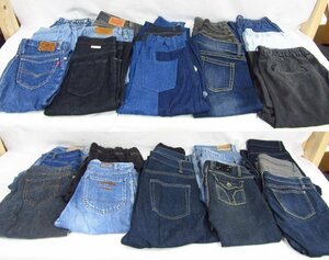 デニム ボトム 30点 MOUSSY LEVI'S EDWIN WEGO 他 まとめ売り 大量 仕入れ セット ジーンズ 中古品 ■5645