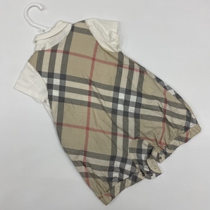 ko0509/09/73 1円～ 未使用 BURBERRY バーバリー ロンパース 半袖シャツ ヴィンテージチェック ハンガー付き BA517-905-4170-70-9 サイズ70の画像2