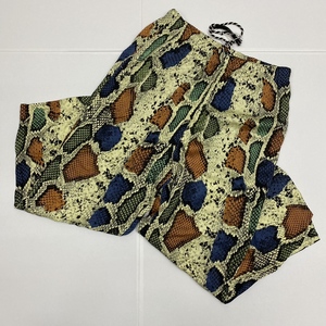 ko0515/23/71 美品 WACKO MARIA PYTHON TRACK PANTS ワコマリア パイソン トラックパンツ 総柄 再生繊維(リヨセル) サイズM