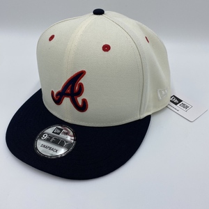 ko0515/36/74 未使用 NEW ERA 9FIFTY SNAPBACK ニューエラ スナップバックキャップ ネイビー 白 ATLANTA BRAVES 950 ATLBRACO CHROME OSFA