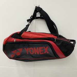ko0519/01/62 1 jpy ~ including in a package un- possible beautiful goods YONEX Yonex tennis badminton racket bag 6ps.@ racket bag 6 black x red BAG1812R