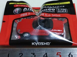 送料120円〜 京商 1:100　アルファロメオミニカー1750スパイダーヴェローチェ レッド1970 1/100 未開封品　サークルＫサンクス47894942351