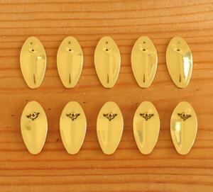  in line spinner original work hand made spinner for spoon blade in line blade Gold 10 pieces set M #3 26mm×13mm