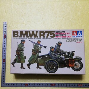 　☆地　1/35 タミヤ　田宮　BMW サイドカー　将兵４名　未組立