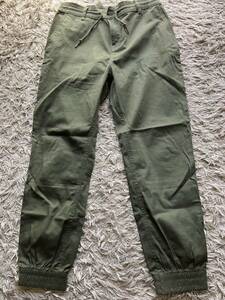  jogger pants size XL khaki new goods unused trying on only tapered stretch waist rubber 