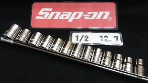 ＜04056＞　Snap-on　スナップオン　シャローソケット　TＷＭ２7~12　13本　6角　1/2SQ　12.7ｍｍ　USA