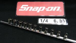 ＜04056＞　Snap-on　スナップオン　シャローソケット　TMＭ15~5　11本　6角　1/4SQ　6.35ｍｍ　USA