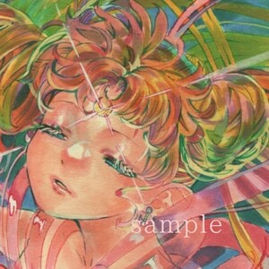 Art hand Auction 同人イラスト｢月の力｣A4サイズ コピックイラスト 紅鮭めばる, コミック, アニメグッズ, 手描きイラスト