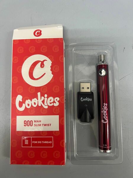 cookies 赤　900mah 大容量　ヴェポライザ　510規格バッテリ　1本