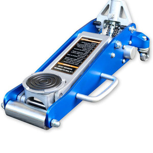 油圧式ガレージジャッキ1.5t デュアルポンプ アルミスチール ローダウン フロアジャッキ 油圧ジャッキ (青)