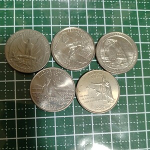 アメリカ、硬貨、クォーター、5種