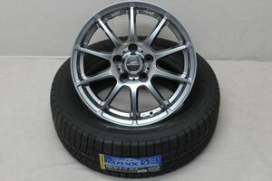 ダンロップ ウィンターマックス03 205/60R16 2020年製 社外 16インチ トヨタ用 新品スタッドレス 中古ホイール プリウスアルファ サイ SAI