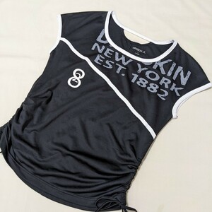 ☆PE21 DANSKIN ダンスキン レディース L フレンチスリーブ カットソー 黒 ダンス スポーツ ウェア