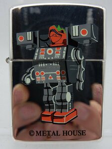 未使用品？Zippo ROBOTシリーズ 01 METAL HOUSE メタルハウス ディノロボット 1996 現状で 1