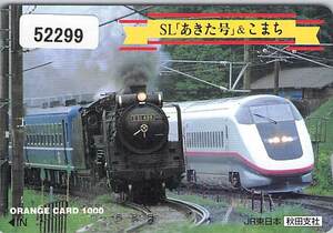 ５２２９９★SLあきたこまち号＆こまち　JR東日本　秋田支社　オレンジカード★