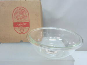 *③ heat-resisting glass bowl * rock castle glass [ Pyrex - middle ]φ22/1.5 box equipped * long-term storage present condition goods #60