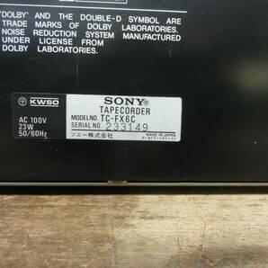 ♪SONY ソニー カセットテープデッキ テープコーダー TC-FX6C 通電確認 ※ジャンク品 ■１００の画像6