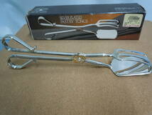 ◆サービストング　SILVER PLATED PASTRY　TONGS　約25.5ｃｍ※現状品■６０_画像1