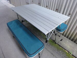 ! Coleman Coleman picnic bench set roll table . bench 2 legs * present condition goods #140