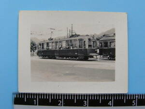 (J53)85 photograph old photograph train railroad railroad photograph Hanshin Hanshin electro- iron 202 Showa era 27 year 8 month 14 Nitto Kobe tram 